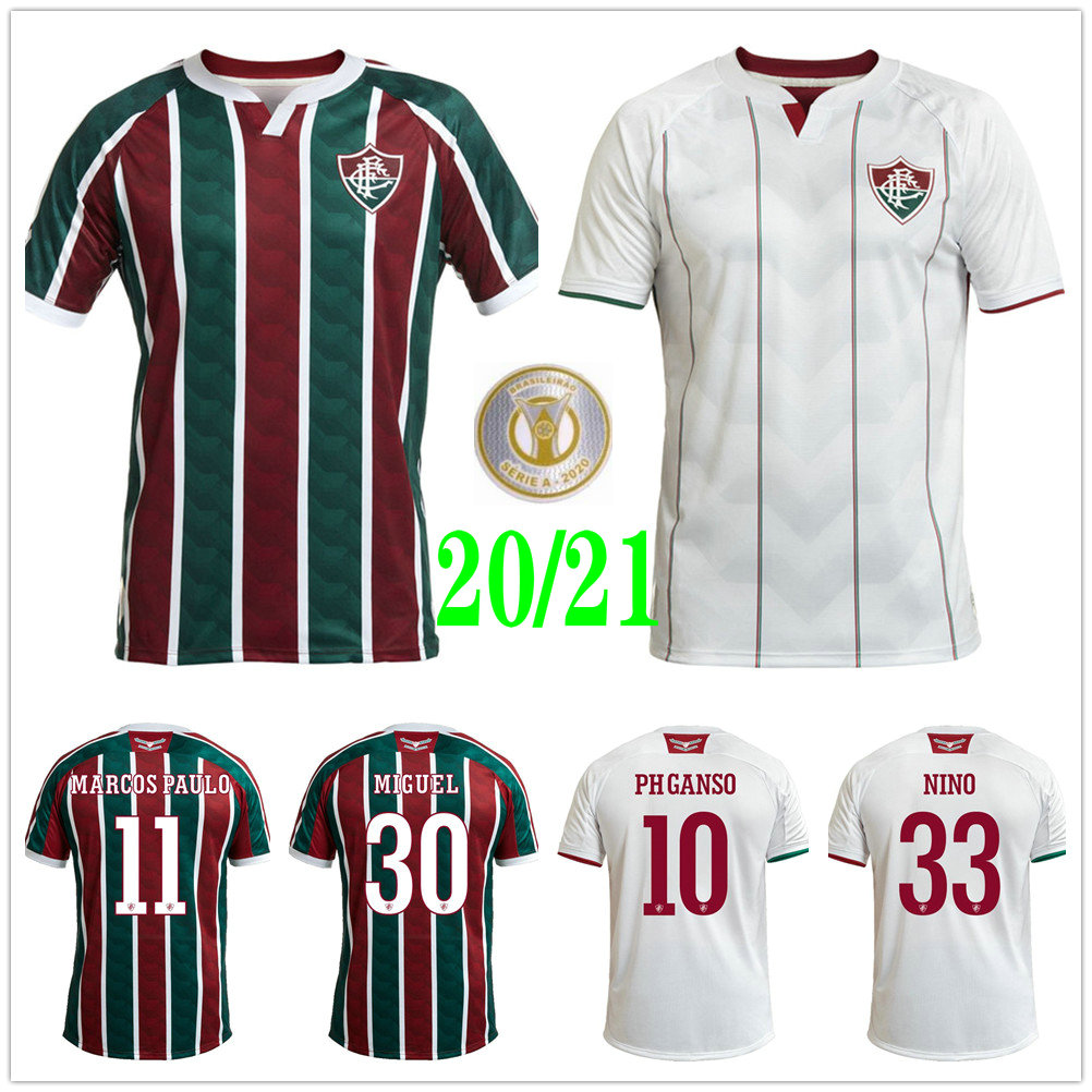 

2020 2021 Fluminense Soccer Jerseys Ganso Fluzao FRED PHGANSO HUDSON NENE NINO HENRIQUE Custom 20 21 Adult Kids Home Away Football Shirt, As picture men size s-xxl