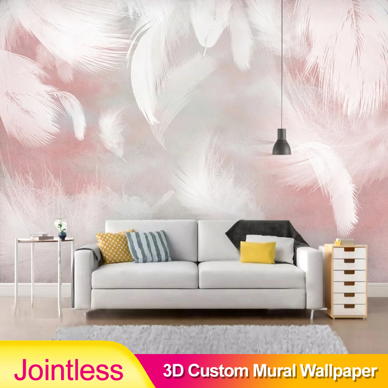 

Jointless Custom 3D Photo Murals Wallpaper Modern Abstract Feather Art Wall Painting Living Room Bedroom Wall Papers Home Decor, 18968091