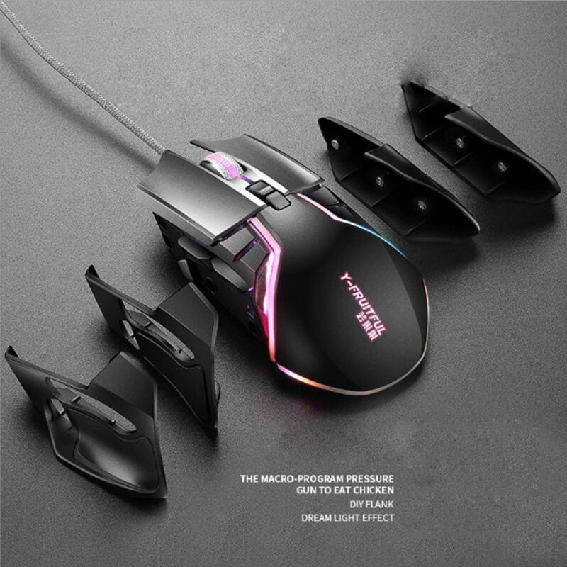 

6400DPI 7 part Y2 mechanical mouse removable Assemble 8 keys gaming mouse SPCP198 game engine pc gamer completo cpu gamer