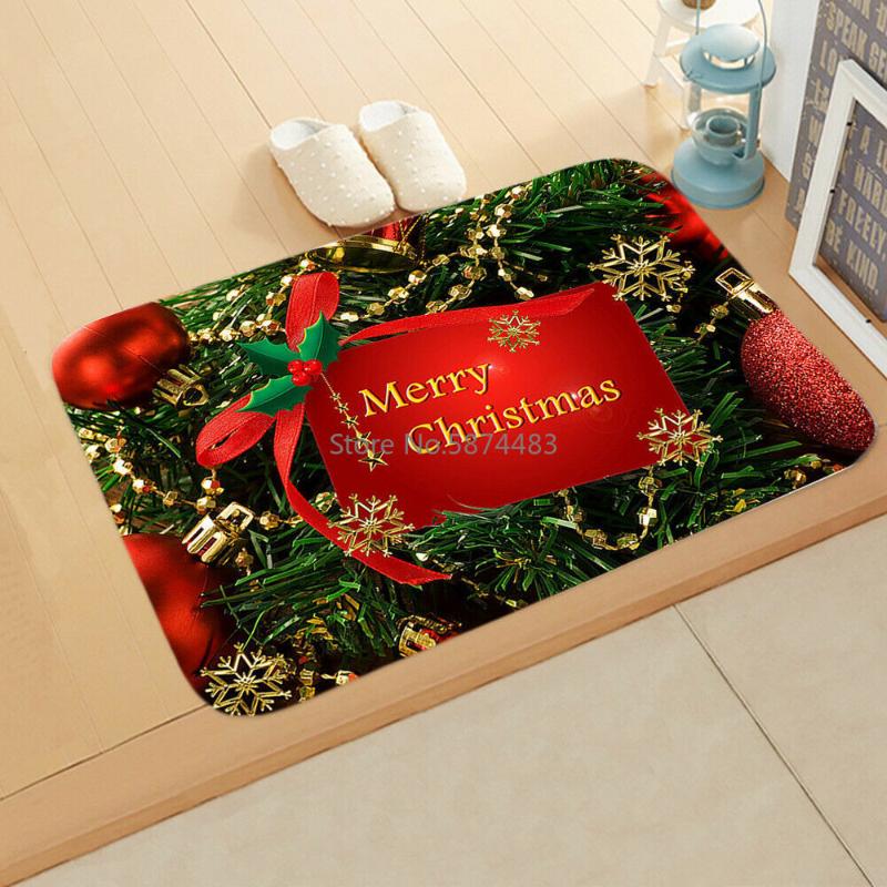 

2020 Merry Christmas Door Mat Snowman Floor Mat Non Slip Xmas Rug Kitchen Home Decor