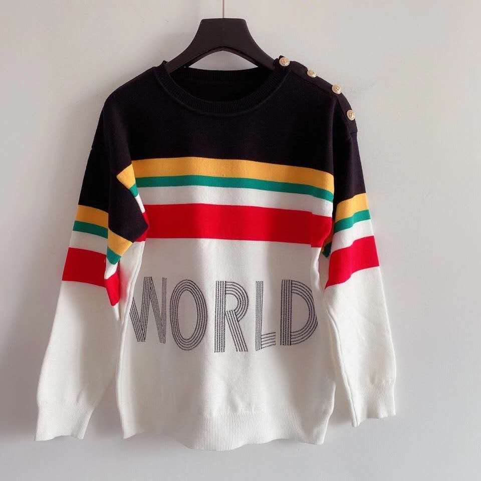 822 2022 Brand Même style Pulls Pullover Manchon à manches longues Col Col Lettre Femmes Vêtements