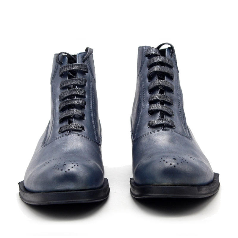 

Top Vintage Oxford Boots Men Handmade Carved Lace Up Work Shoes Cow Leather Winter Round Toe Ankle Boots Men Design, Model 1