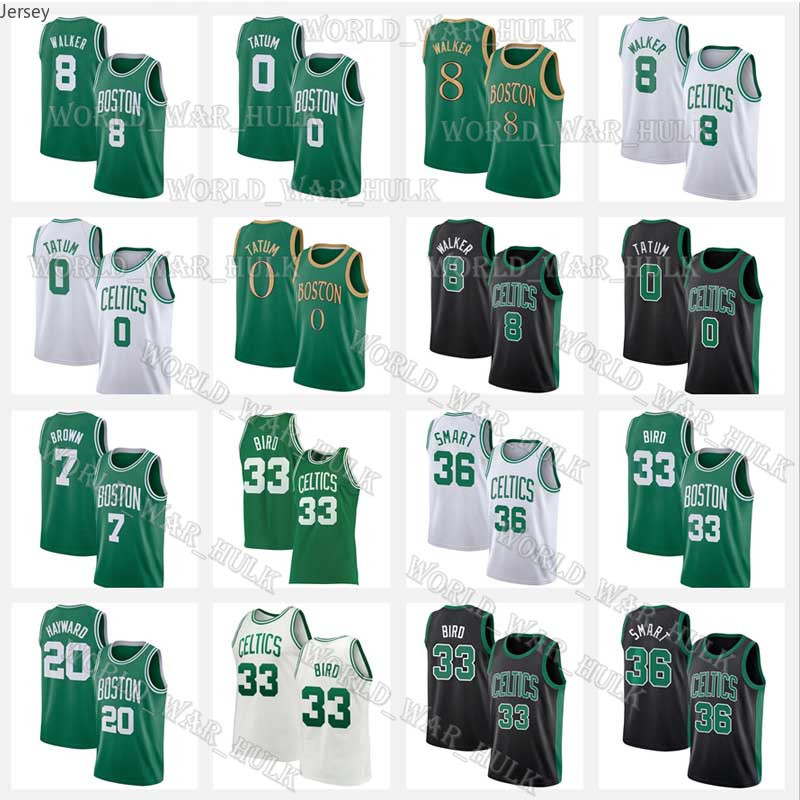 

Jayson 0 Tatum Marcus 36 Smart Kemba 8 Walker Larry 33 Bird Boston Celtics Jerseys Jaylen 7 Brown Gordon 20 Hayward Basketball 01, Black;red