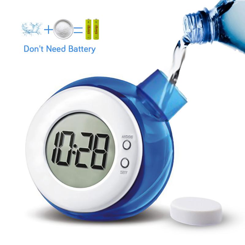 

Child Water Powered Table Clock Creative Smart Desk Clock Eco-friendly Water Energy Digital LED Home Decoration