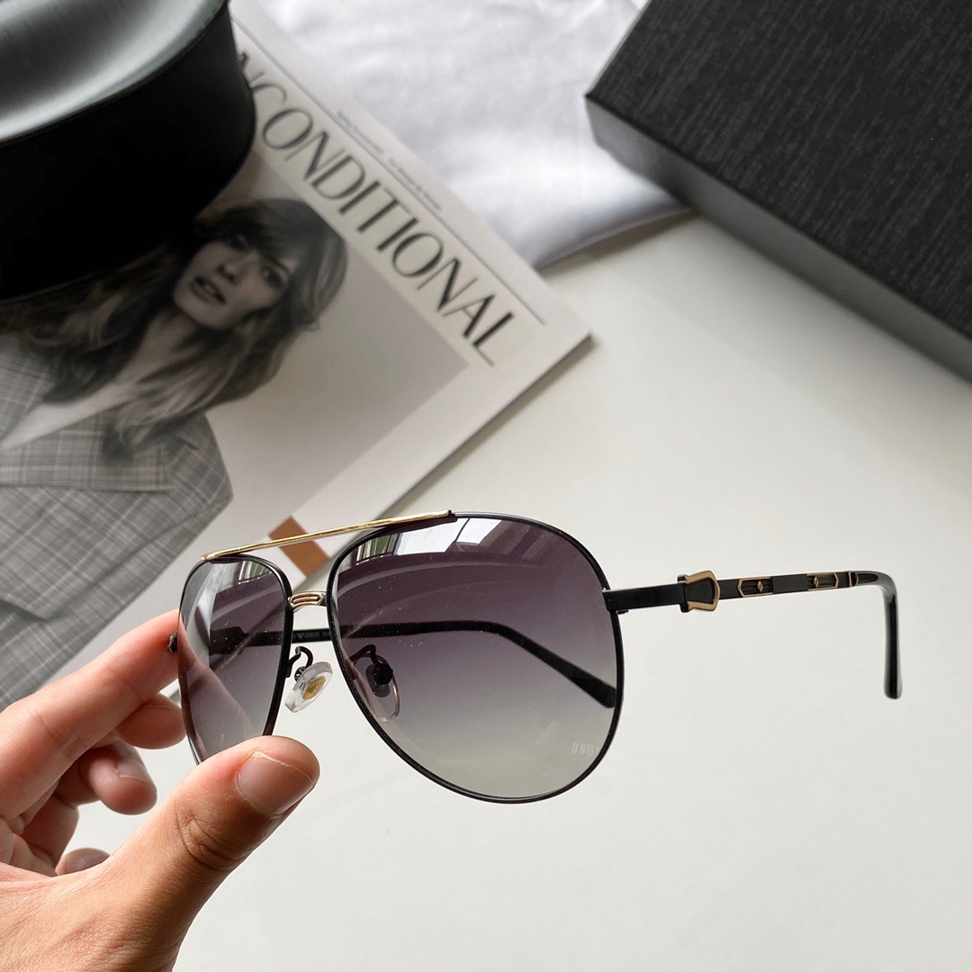 

2020 luxury - high quality classic aviator sunglasses design brand crime men women sunglasses glasses and box1 metal glass lenses
