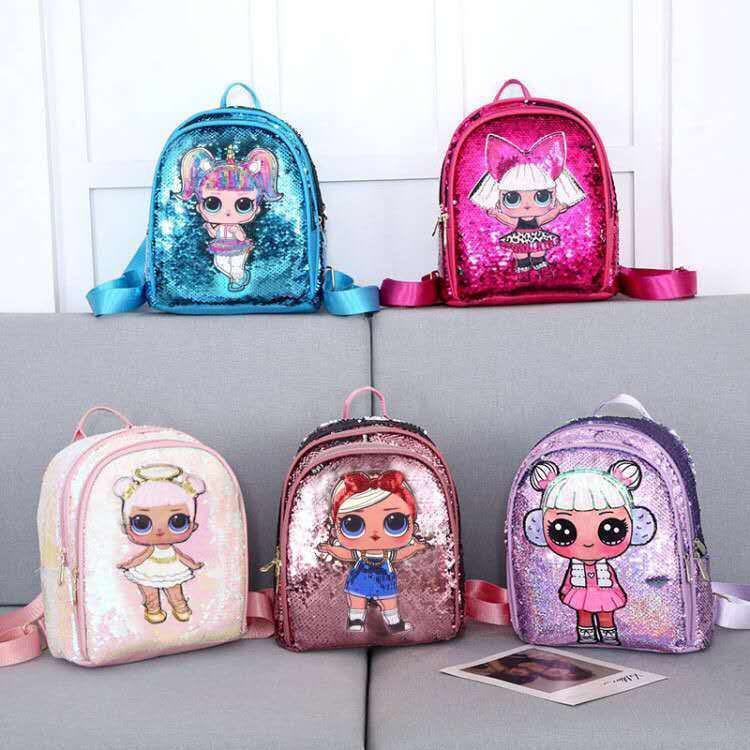 

LOL Dolls SURPRISE Bag Children's School Cute Bag Plecak 3d Bag Cartoon Print Cute Anime Kids Backpack toys for girls, As picture