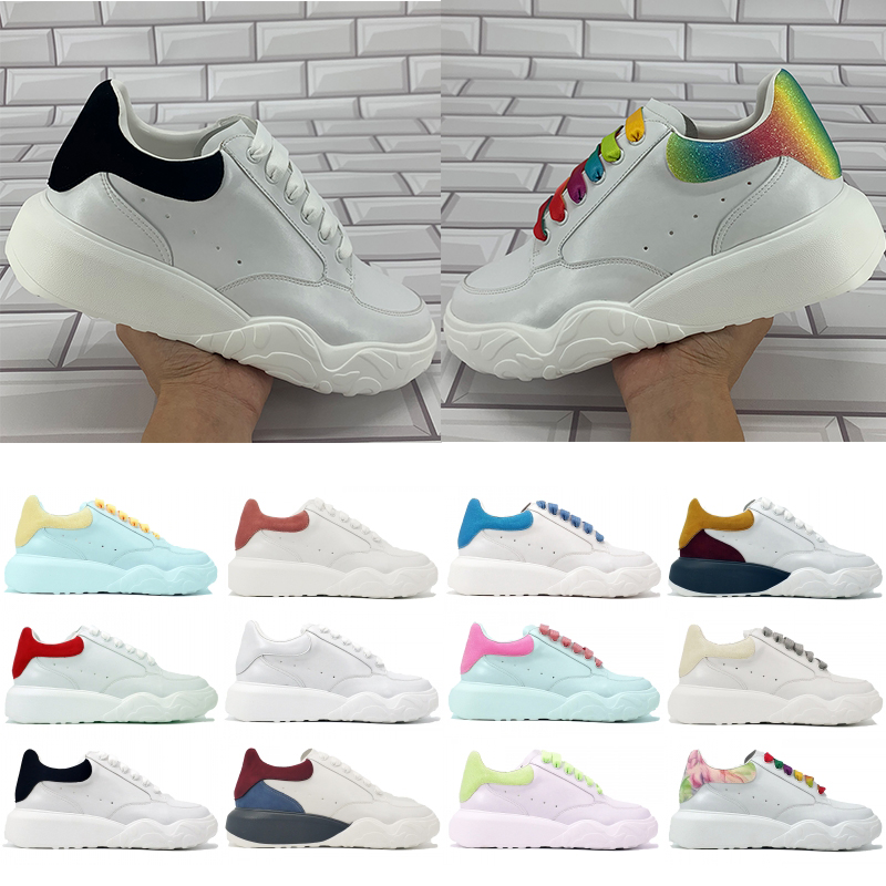 

Black White Leather court trainer platform Sneakers Men Women Fashion white navy red rainbow multi-color Velvet Platform running trainers, #15- 20 us dollars for box