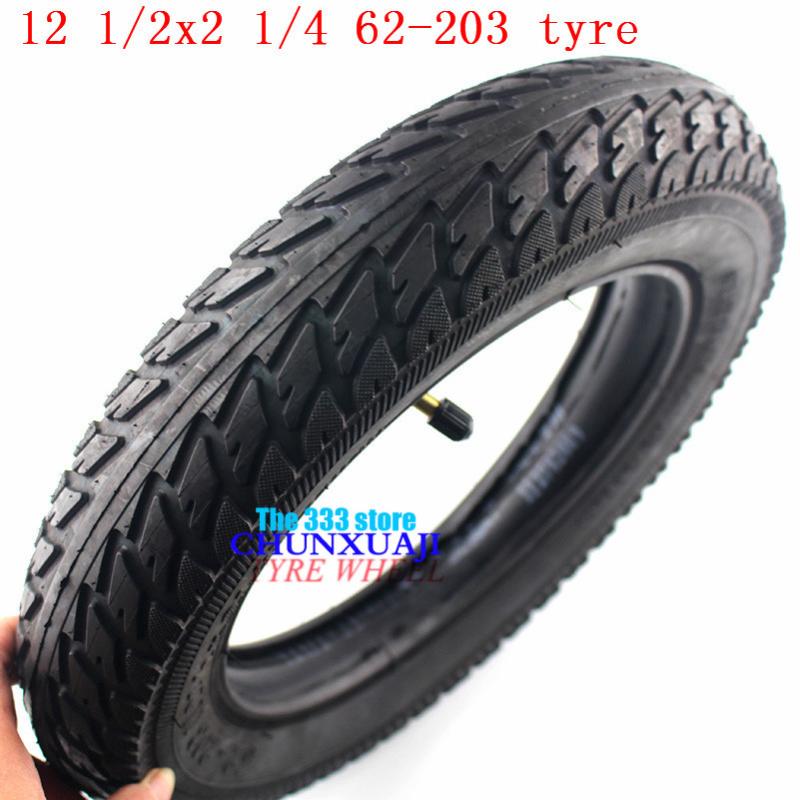 

12 inch Tire 12 1/2 X 2 1/4 ( 62-203 ) fits Many Gas Electric Scooters and e-Bike 1/2X2 1/4 wheel tyre & inner tube
