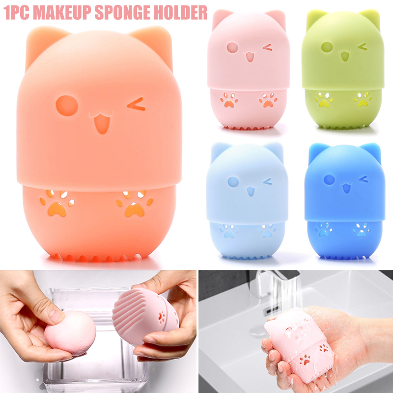 

Beauty Sponge Travel Case Practical Makeup Sponge Holder Portable Dustproof Silicone @ME88