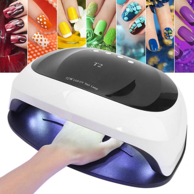 

Uv Led Professional 72W Two Hands Manicure Art Nail Gel Polish Dryer Light Quick-Dry Nail Lamps, Eu plug