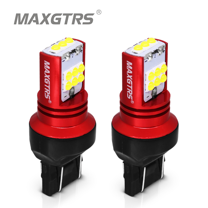 

2x 1157 P21/5W BAY15D 7443 W21/5W Super Bright 1800Lm LED Auto Tail Brake Bulb Turn Signal Car Daytime Running Lights Rear Lamps, As pic