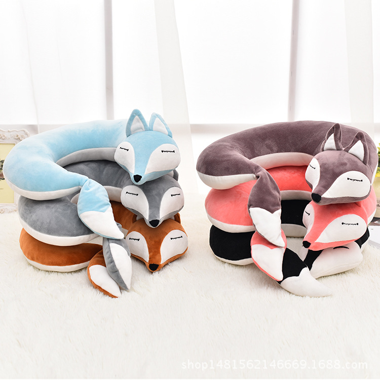 

Lovely Animal Cotton Plush U Shape Neck Pillow Travel Car Home Pillow Nap Cartoon U Shape for Flight Plane Travel