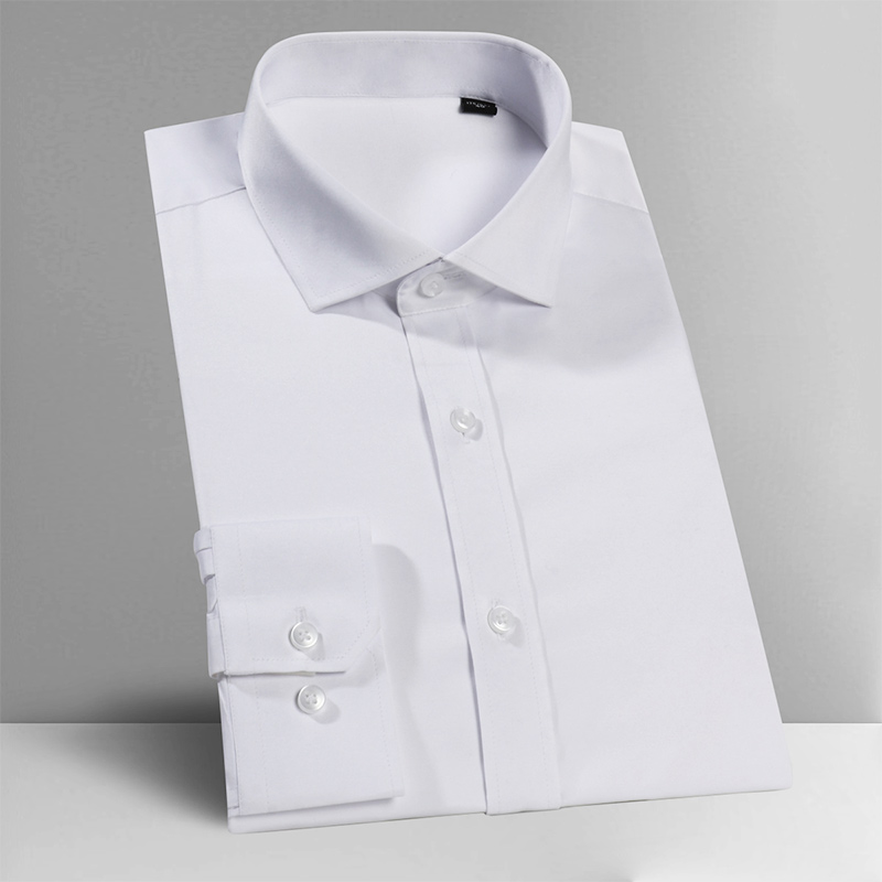 

Men's White Shirts Tuxedo Business Formal Gentleman Wedding Party Dress Long Sleeve Stretch Fabrics Shirt - 5XL 6XL 702
