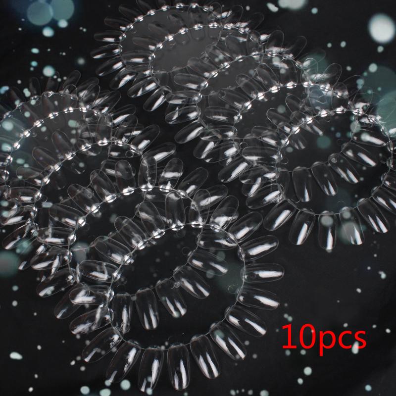 

10pcs Nail Art Tip Practice Round Wheel Polish Acrylic Nail Art Acrylic False Tips Practice Display Round Wheel DIY Tools, 01