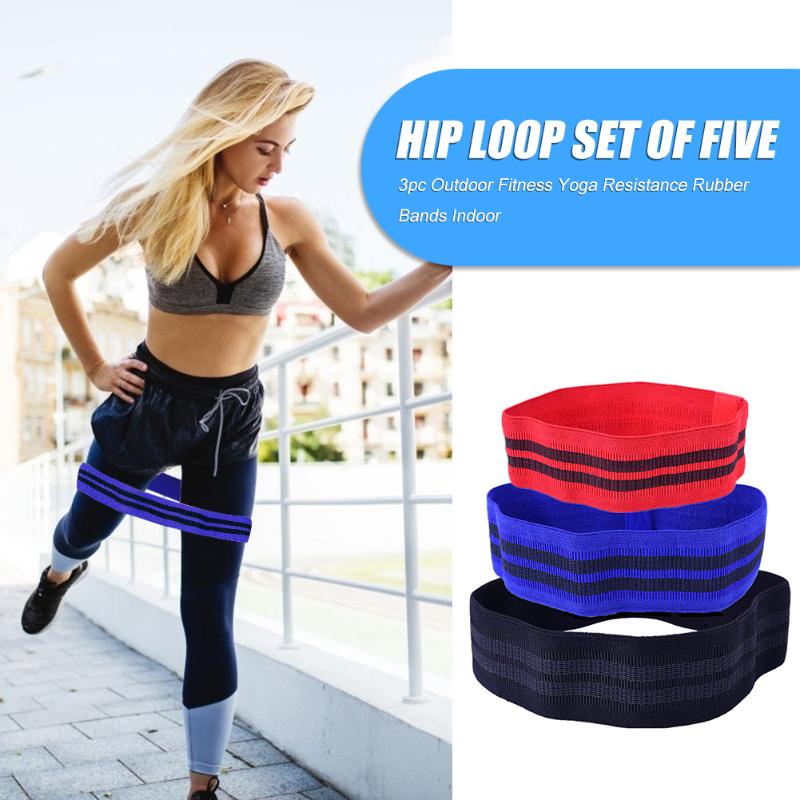 

Booty Leg Resistance Band Hip Squat Loop with Cloth Red+Blue+Black Carrying Bag for Easy Safety Working-out Ornaments