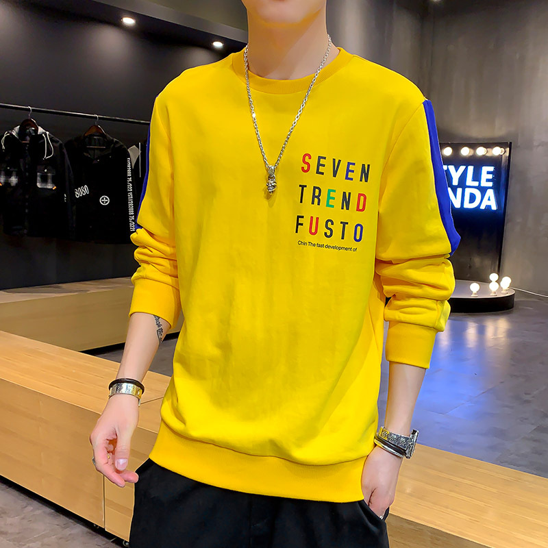

2020men's sweatershirt spring and autumn new Korean fashion young casual long-sleeved round neck pullover sweatshirt hoodie coat, 04