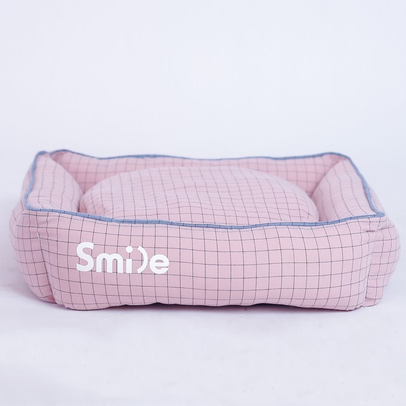 

Pet lattice bed pink sweet beauty Pet Sofa Nest Stylish and Simple Dog Cushion Teddy Luxury Dog Bed Puppy tent, Blue plaid