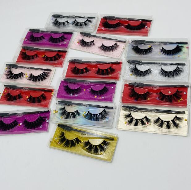 Thick Long Mink Hair False Eyelashes 20mm Reusable Handmade Fake Lashes with Brush Soft & Vivid Eyelashes Extensions 16 Models Available DHL-image-423397012