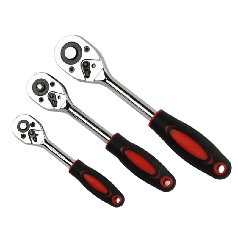 

1pc Wrench 1/4" 3/8" 1/2" Steel High Torque Ratchet Wrench for Socket 24 Teeth Quick Release Wide Used Professional Hand Tools