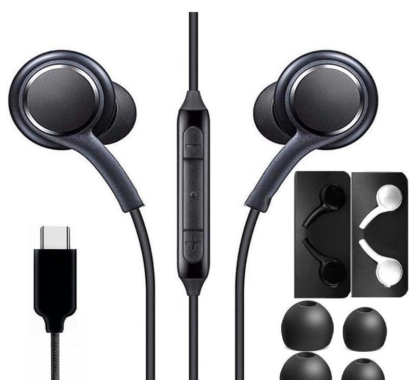 

Wired Earphones Headphone Earphone For Note 10 type-c Headphone Headset Stereo With Mic For Samsung Galaxy note 10 A60 A80S S10, Gold for h13s