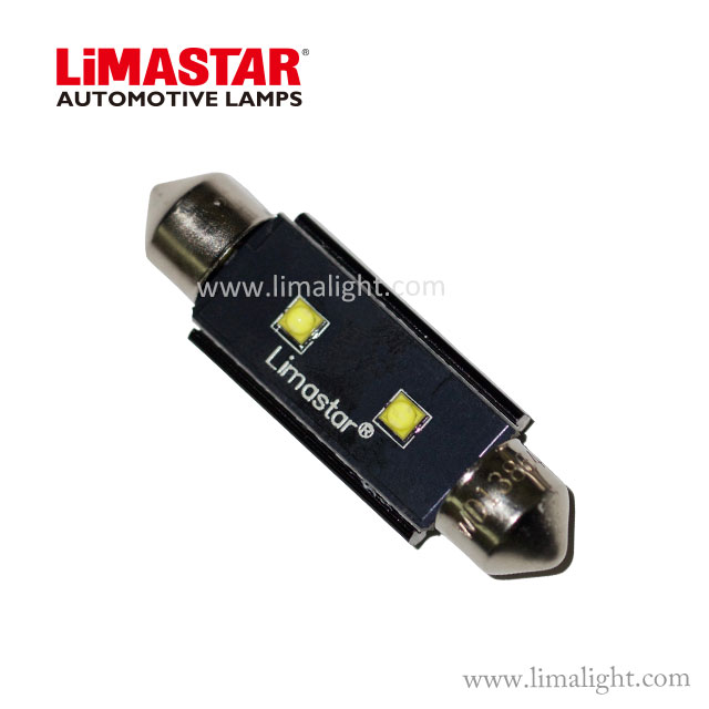 

10PCS FESTOON T10x41mm CANBUS LED auto car Bulb Interior Lighting Side turn Lamp auto 12V white trunk light number plate lamp, As pic