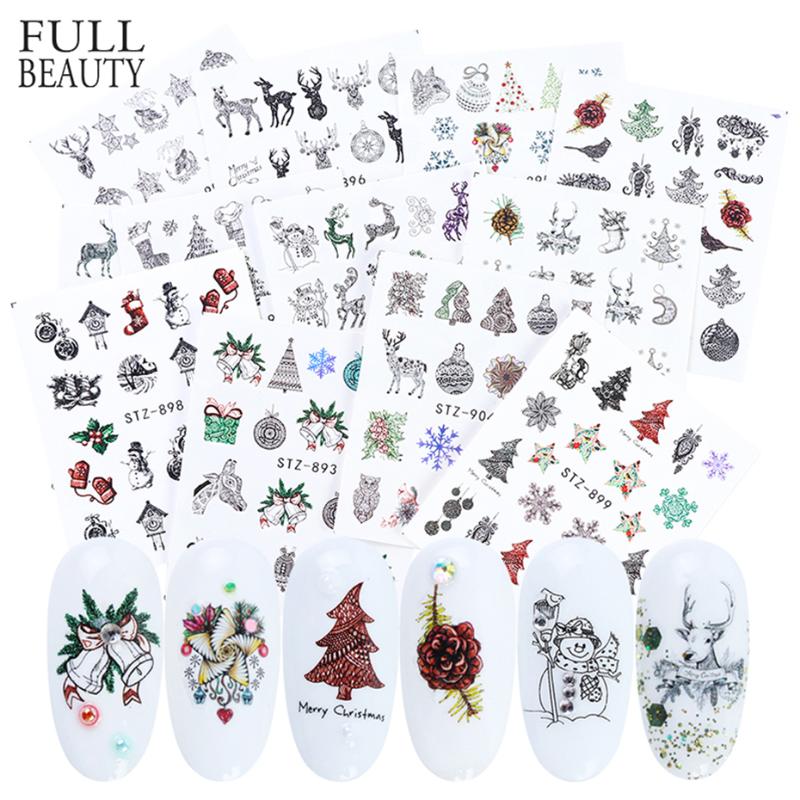 

1pcs Christmas Sliders for Nails Winter Snowflake Santa Sticker Winter Nail Art Decals DIY Foil Manicure Decoration CHSTZ797-905, Stz-903