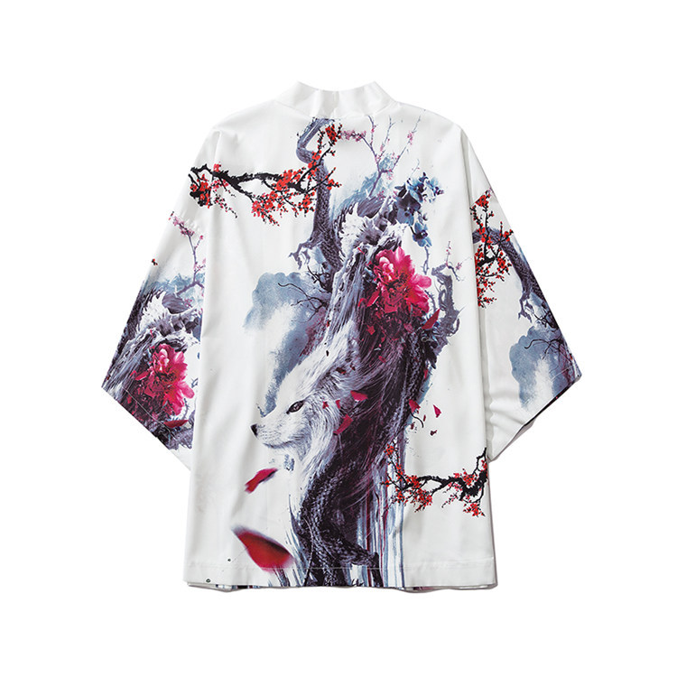 

Chinese Character Fashion Kimono Cardigan Yukata Kimono Obi Harajuku Japanese Women Tops and Blouses Men Asian Clothes