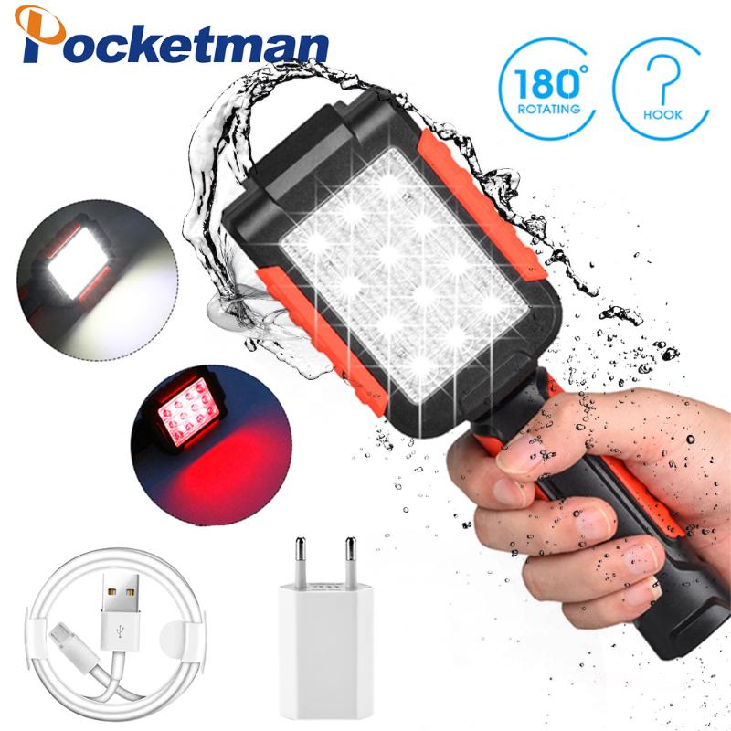 

6000LM Portable Lantern LED Work Light Hook Magnetic USB Rechargeable Auto repair Waterproof for Outdoor Camping