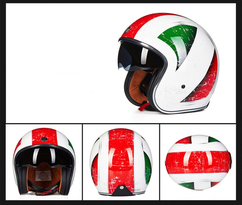 

Classic Outdoor Motorcycle Helmet Jet Vintage Helmet Open Face /4 Half Casco Moto Capacete Motociclismo for Men