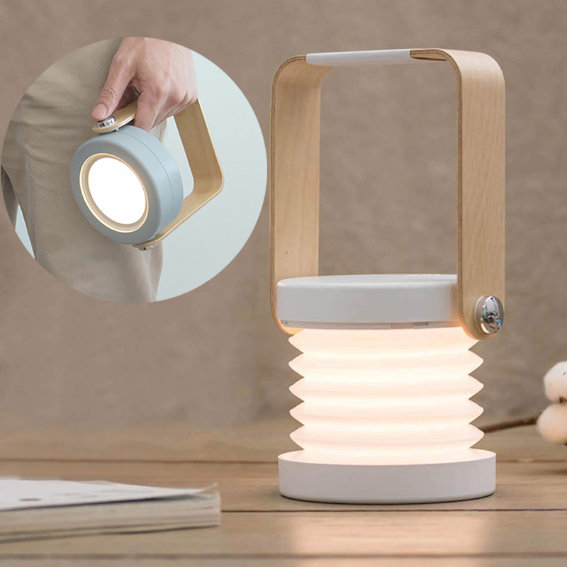 

Foldable LED Portable Lantern Collapsible Tent Light Waterproof Outdoor Camping Light Indoor Reading Book USB Rechargeable