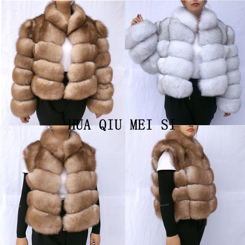

winter coat women 100% natural fur coat zipper turns into fur vest natural coats real jacket vest, Purple gray
