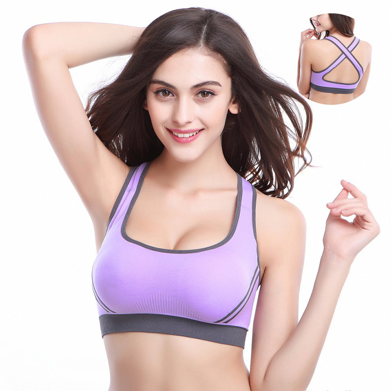 

Women Yoga Sport Bra Shockproof Sexy Back Sports Bras Breathable Athletic Fitness Running Gym Vest Tank Tops Sportswear, Khaki