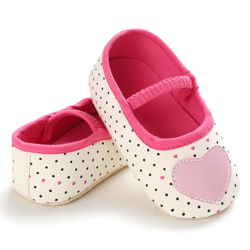 

Toddler Soft Soled Shallow Walking Shoes Baby Girls Heart-Shaped Design Anti-Slip Prewalker Infant Casual Elastic Band Sneakers, Pink
