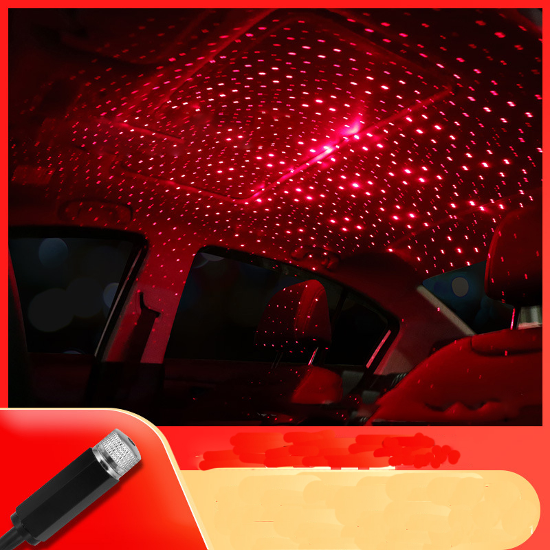 

LED Car Roof Star Night Light Projector Atmosphere Galaxy Lamp USB Decorative Lamp Adjustable Multiple Lighting Effects