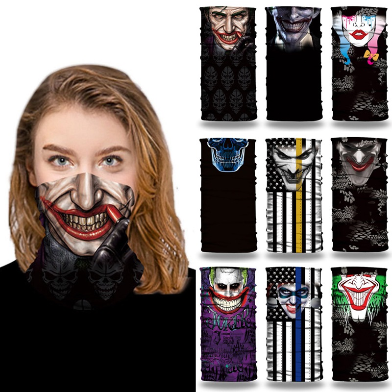 

Cycling Caps & Masks Face Cover Scarf Neck Outdoor Sport Headband Unisex Fashion Funny Windproof Dust Wrap Camping Halloween Accessory