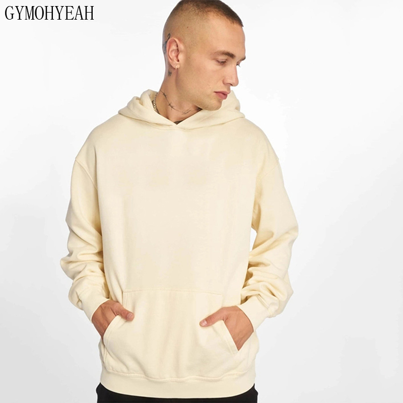 

GYMOHYEAH Fashion Colorful Hoodies Men' Thicken Clothes Winter Sweatshirts Men Hip Hop Streetwear Solid Fleece Man Hoody, Dark gray