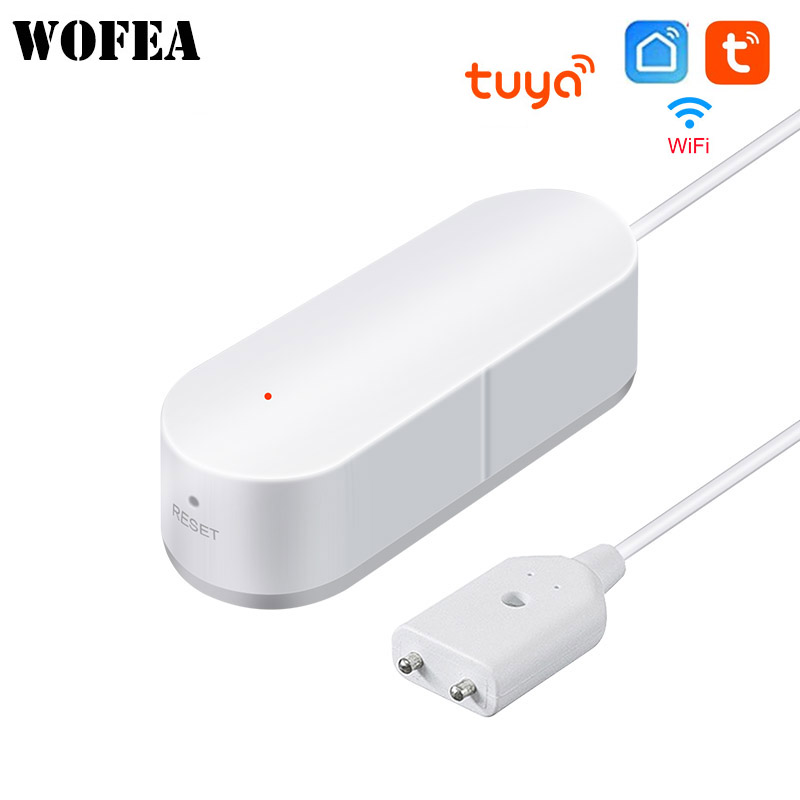 

Wofea wifi Water Leakage sensor App Notification battery Operated Home Security water detector tuya tap to Run smart