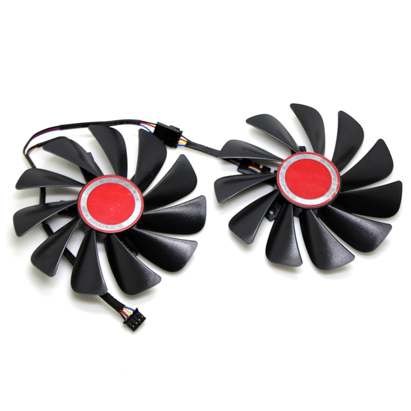 

2pcs/set 95mm FDC10U12S9-C CF1010U12S GPU Video Card Cooler fan For XFX RX 580 HIS RX-580 Mining Graphics Card Cooling Fan
