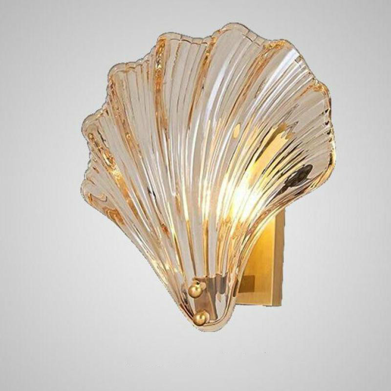 

Nordic Simple Modern Wall Lamp Living Room Aisle Bedroom Children's Room Bedside Led Wall Light Glass shell Indoor Lighting
