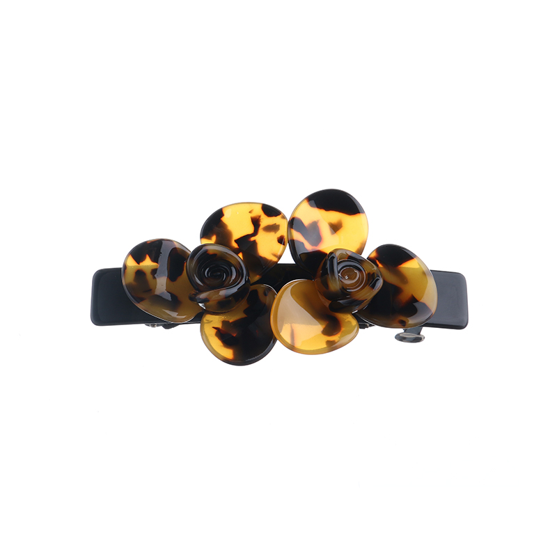 

Mi Dairy Brand New arrival flower alligator clips tortoise shell spring ponytail clips Exquisite girl hair ornament