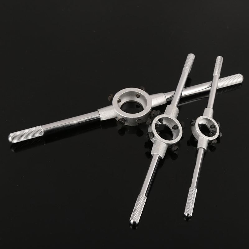 

Metal Workpiece Thread Maker Holder Dies Threading Tool 1/2"/3/4" Adjustable Die Handle Round Die Stock Wrenchs
