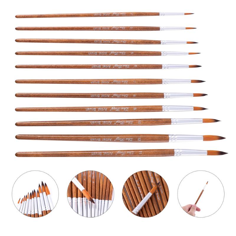 

12pcs Nail Art Brushes Useful Delicate Portable Nail Art Pen for Girls
