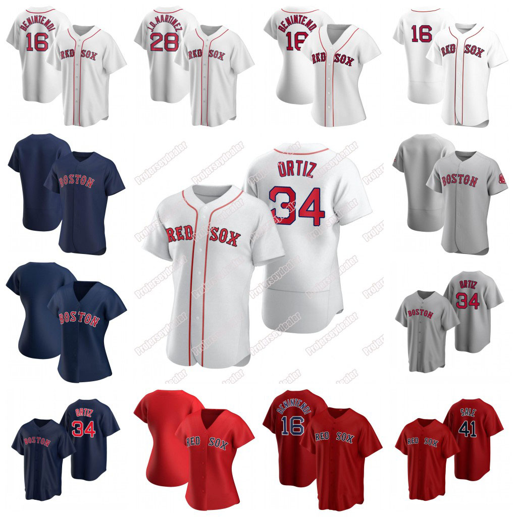 

Boston 34 David Ortiz 2020 Season Jersey Jackie Bradley Jr. Benintendi J.D. Martinez Xander Bogaerts Wade Boggs Jose Peraza Chris Sale, Blue;black