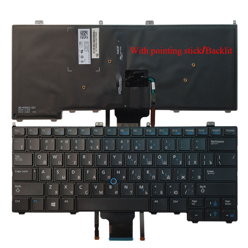 

New Russian Laptop Keyboard For Latitude E7440 E7240 Black RU Keyboard