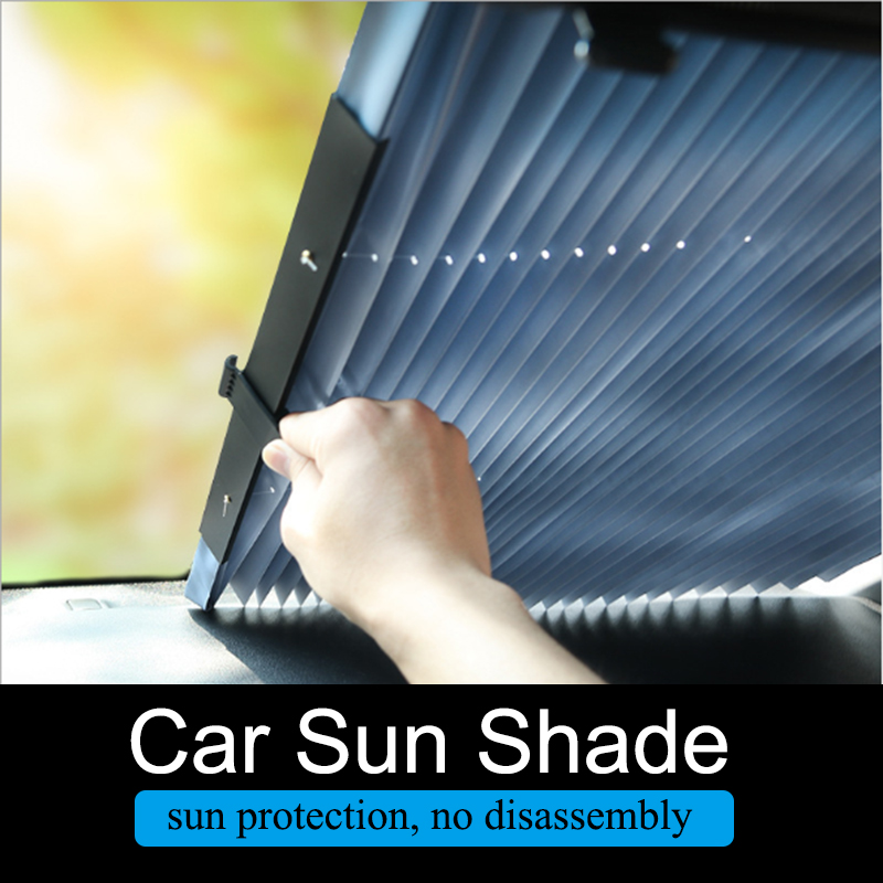 

Car Sun Shade Dashboard Window Sunshade Retractable Foldable Windshield Shield Curtain UV Protector Auto Sun Shade Block Anti-UV