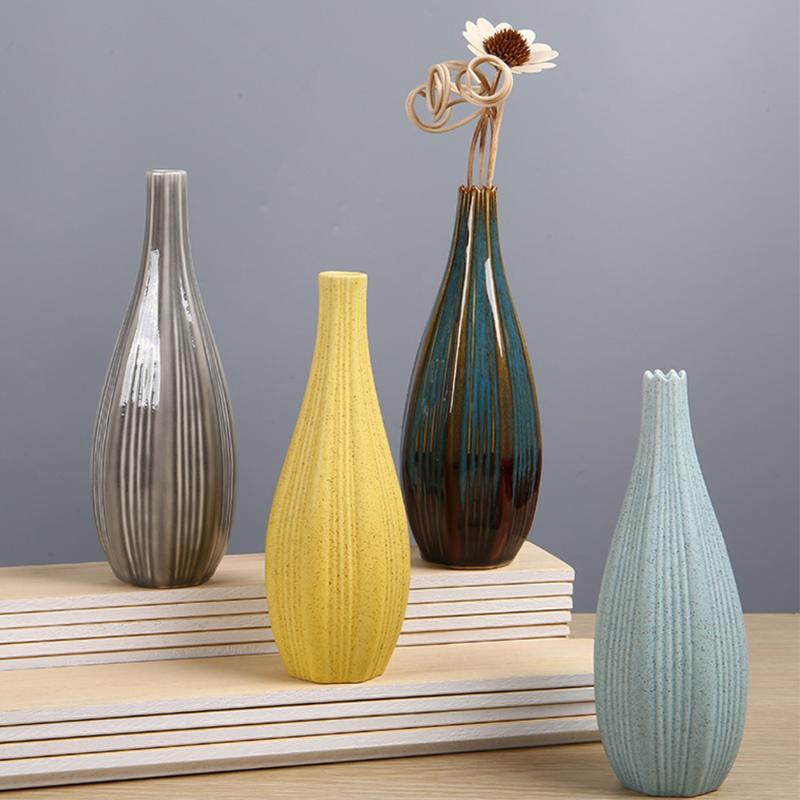 

Creative colorful glazed ceramic vase desktop decoration home decoration handmade products vase household ceramic vas