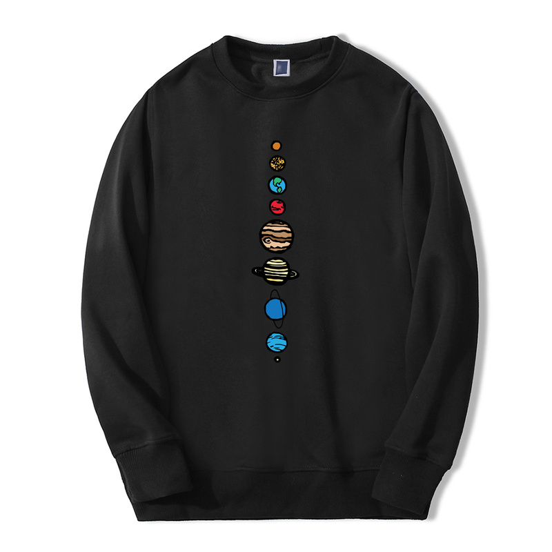 

Planets Colour Men Hoodie 2019 Autumn Winter Warm Fleece High Quality Sweatshirts Creative Design Funny Fashion Fitness Hoodies, Black 6