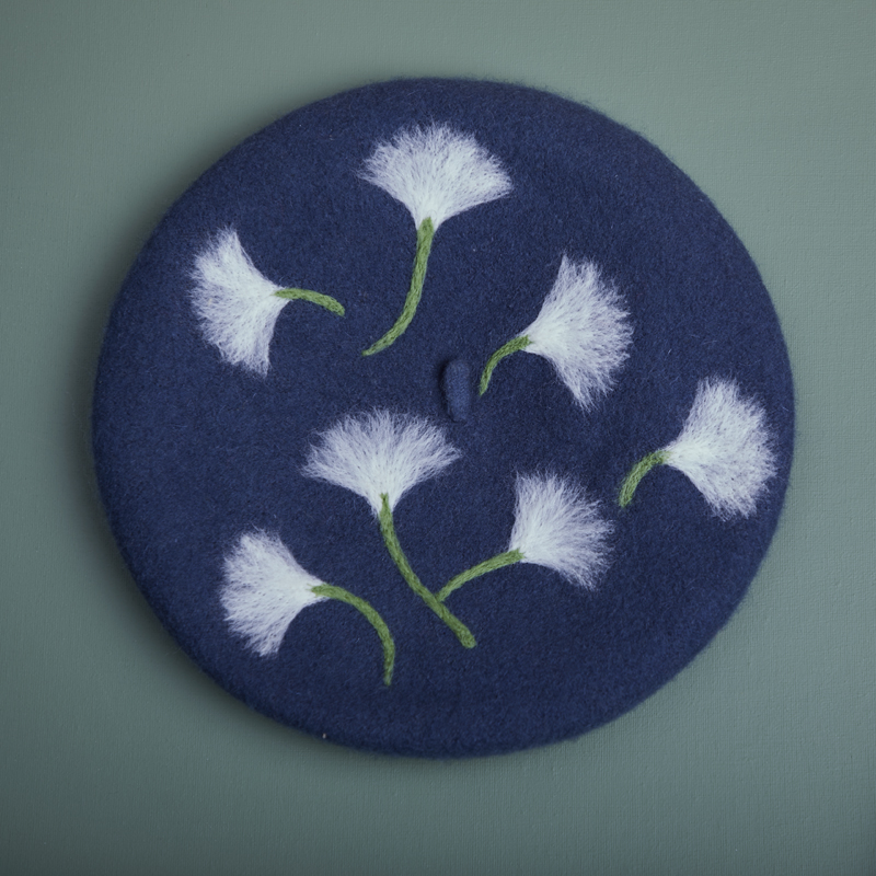 

Berets Baize Beret Flying Dandelion 's Department Of Qiu Dong The Female Painter Cap, Light color
