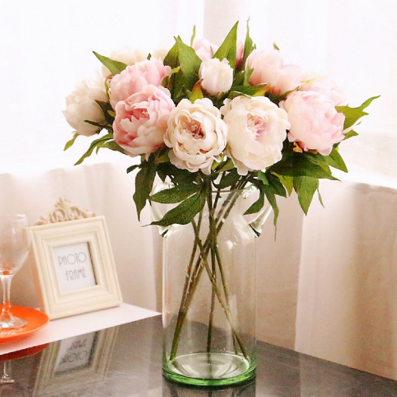 

High quality artificial flowers peony 3 Heads silk flowers home decoration wedding