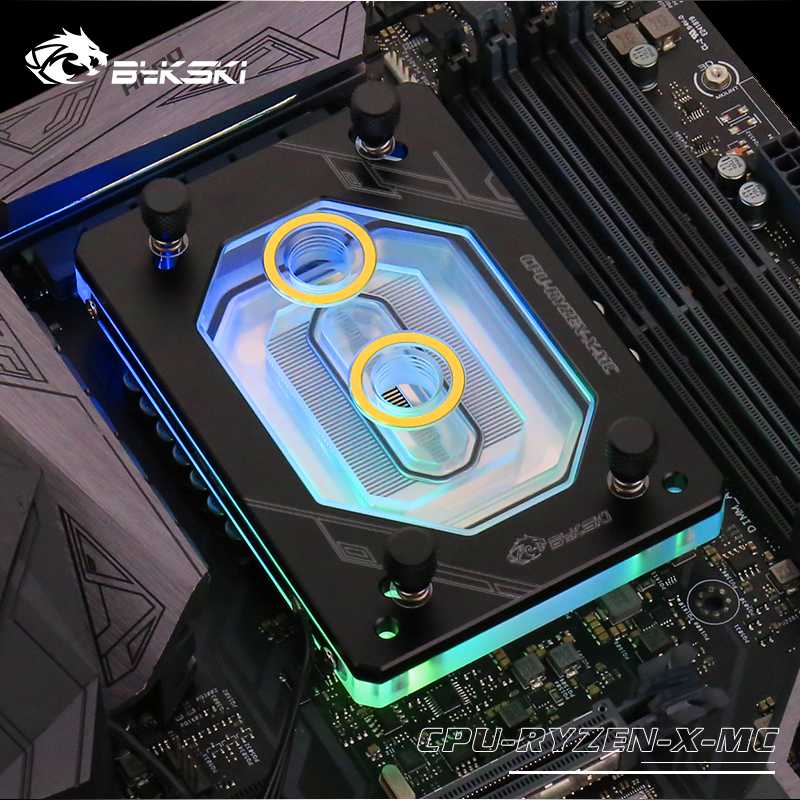 

bykski for RYZEN3000 RyzenAM3/AM3+/AM4 1950X TR4 X399 X570 CPU Water Block Fan Cooling Copper Radiator Water Cooler AM4 Cooling